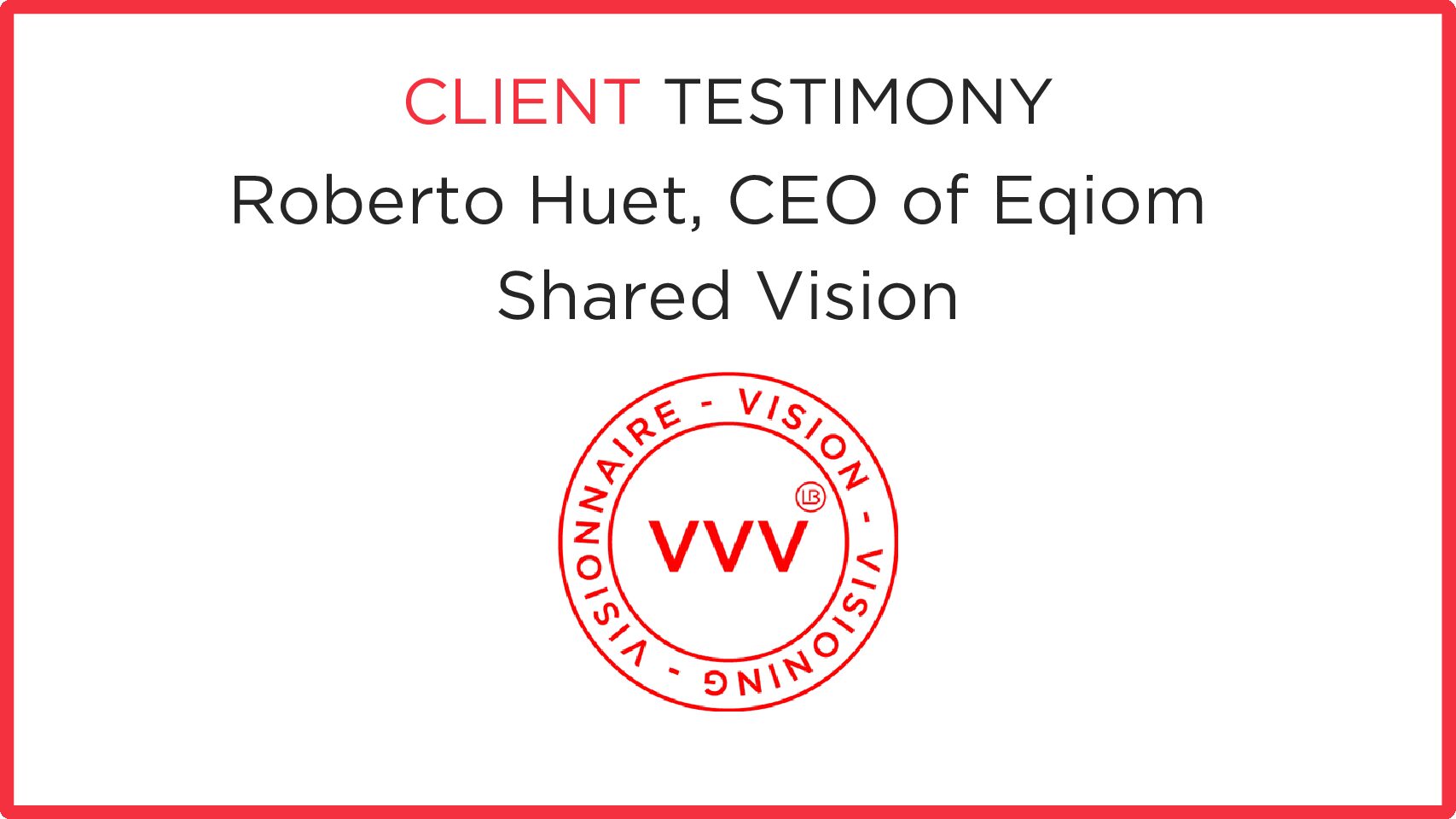 Eqiom: Shared Vision, from the Comex seminar to the framework agreement